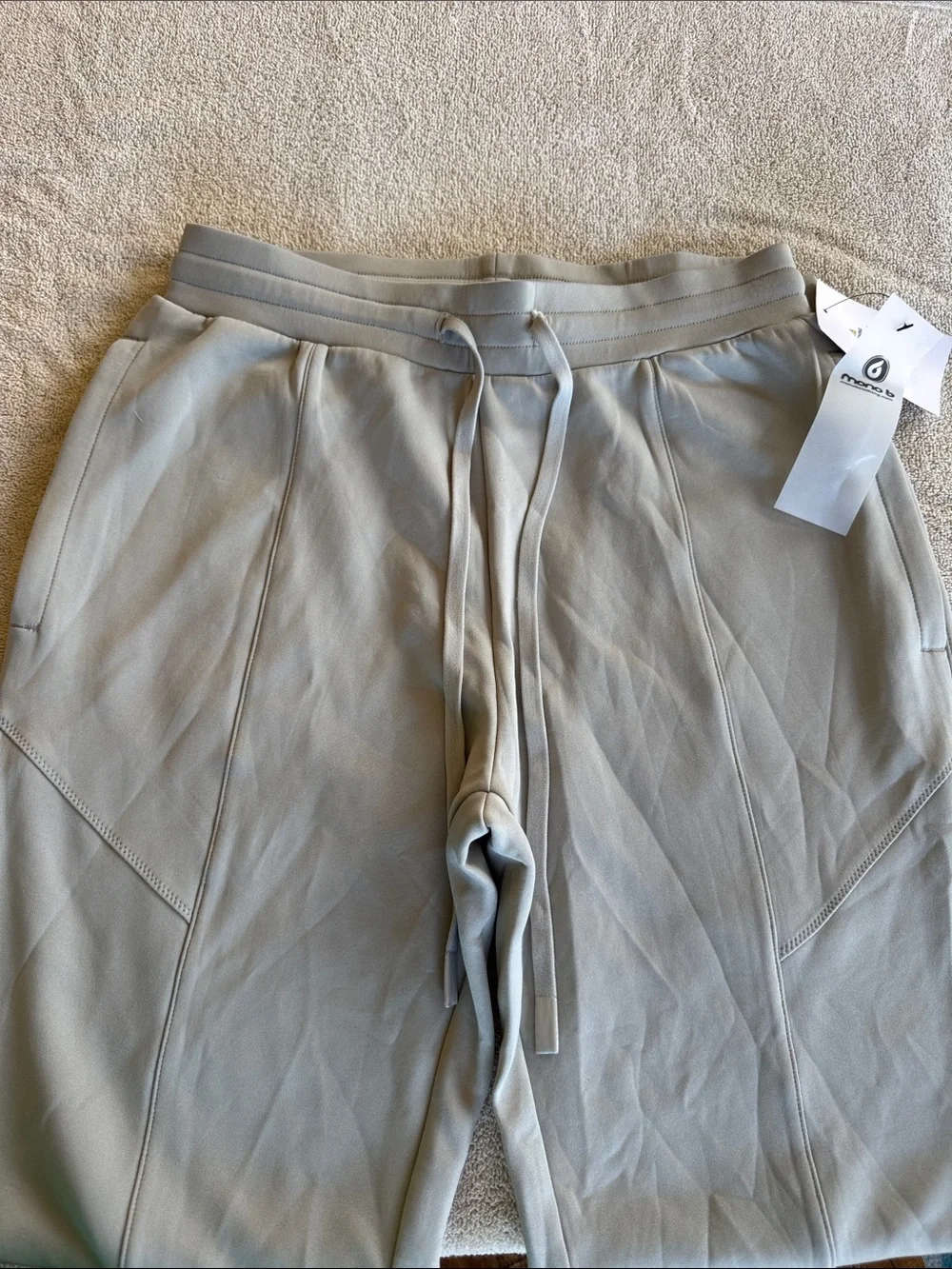 Mono B Light Gray Drawstring Jogger Pants